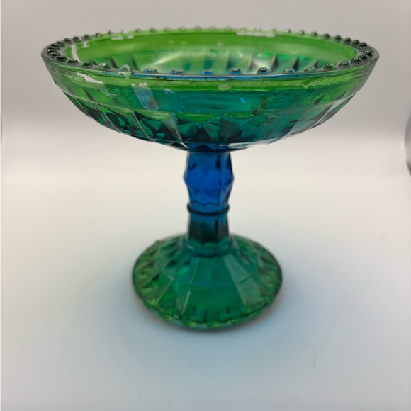 Elegant Green and Blue Glass Bowl - Picture 14 of 14